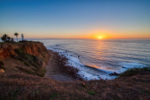 istock Colorful Sky at Sunset at Point Vicente Lighthouse 1087917040