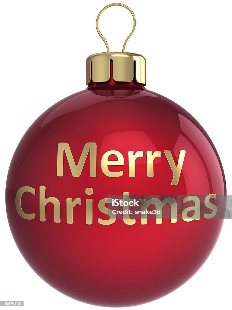 Merry Christmas bauble мяч Рождество украшения цвета красный золотой - Стоковые фото Ёлочные игрушки роялти-фри
