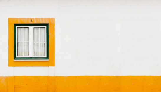 green window with yellow line