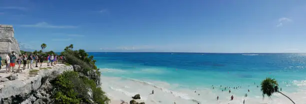 Tulum beach in Mexico.