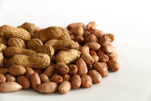 istock natural organic peanut, shelled peanuts white ground,shelled peanuts, 1087934542