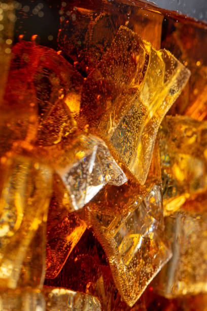 istock Close up view of the ice cubes in cola 1087941516