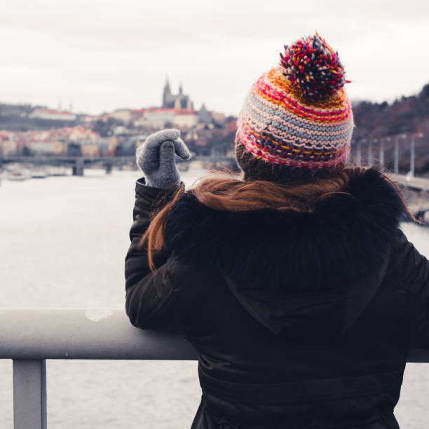 istock Little girl in Prague 1087953472