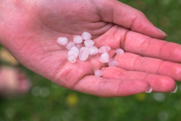 istock Hailstones in the hand 1087961512