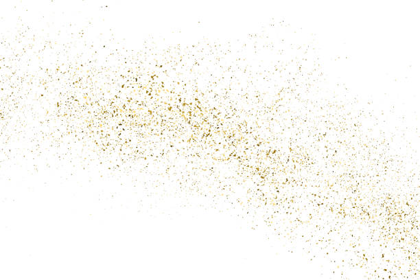 Gold glitter texture isolated on white. Gold Glitter Texture Isolated On White. Amber Particles Color. Celebratory Background. Golden Explosion Of Confetti. Design Element. Digitally Generated Image. Vector Illustration, Eps 10. gold dots stock illustrations