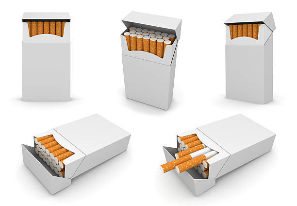 cinco de los paquetes de cigarrillos 6000 px plantilla - paquete cigarrillos fotografías e imágenes de stock
