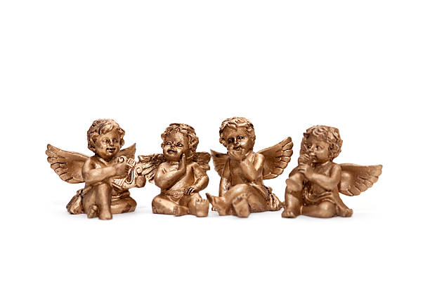 bronze angels stock photo