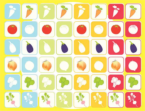 Vector illustration of Veggies Pattern