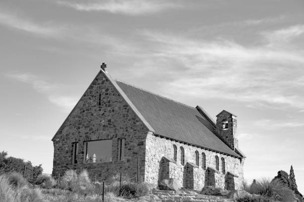 istock (monotone)Little church by a turquoise lake 1088004882