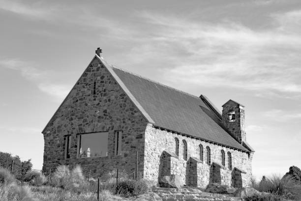 istock (monotone)Little church by a turquoise lake 1088004886