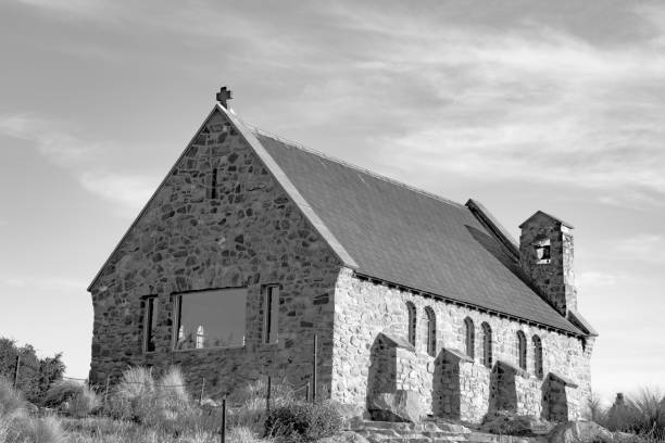 istock (monotone)Little church by a turquoise lake 1088004896