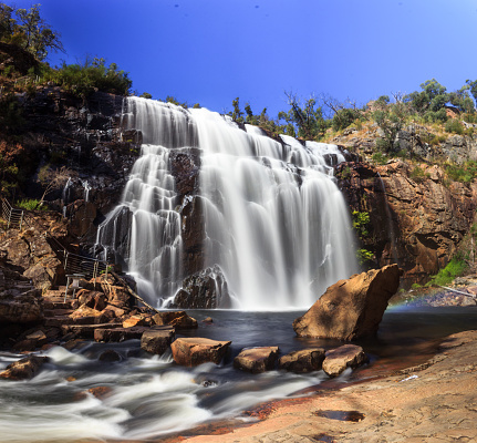 The photo shows the McKenzie waterfalls in the Grampiens National Park in Victoria, Australia.