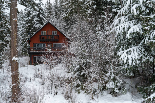 istock Cabin in the Mountains in Winter 1088023370