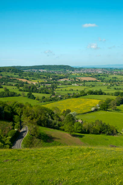 istock Extensive view along the Cotswold escarpment at Coaley Peak Picnic Site and Viewpoint 1088071048