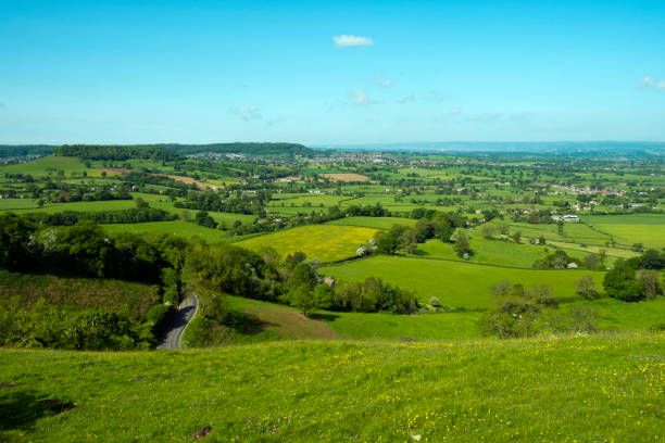 istock Extensive view along the Cotswold escarpment at Coaley Peak Picnic Site and Viewpoint 1088071056