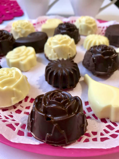 istock Homemade glazed curd bars, covered with white and black chocolate. Lie on a plate. 1088072968
