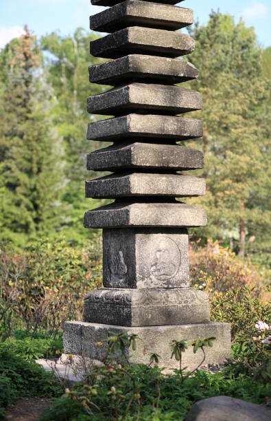 istock stone column in japan garden 1088078142