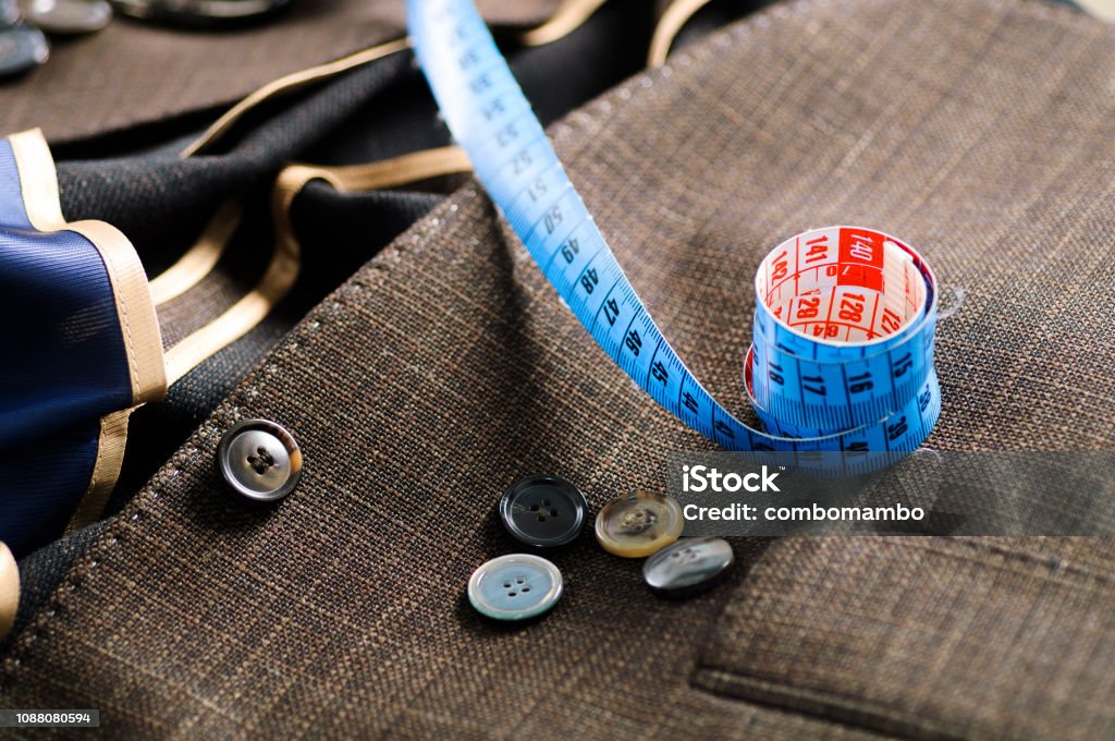 tailoring sewing items Tailored Clothing Stock Photo