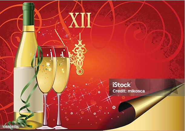 Véspera De Ano Novo - Arte vetorial de stock e mais imagens de Beber - Beber, Bebida, Bebida Alcoólica