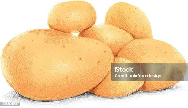 Vetores de Esboços De Batatas e mais imagens de Amarelo - Amarelo, Amontoamento, Batata - Tubérculo