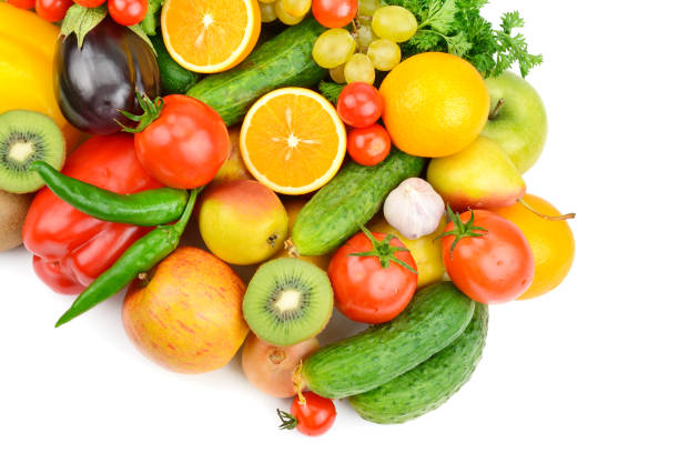 istock Fruits and vegetables isolated on a white background 1088089984