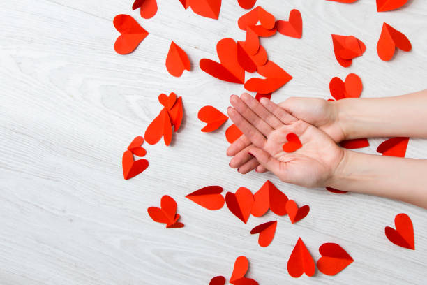 istock Hearts of red paper for Valentine's day 1088091880