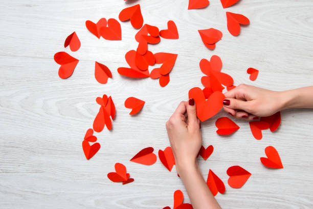 istock Hearts of red paper for Valentine's day 1088092132