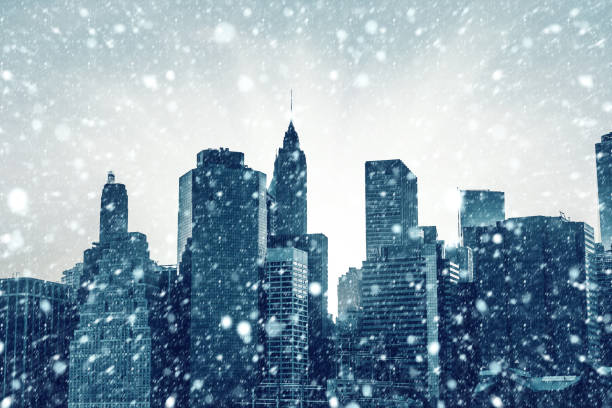 istock Winter Manhattan in the snowfall 1088105660