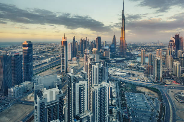 istock Scenic view on downtown Dubai, United Arab Emirates at sunset 1088118114