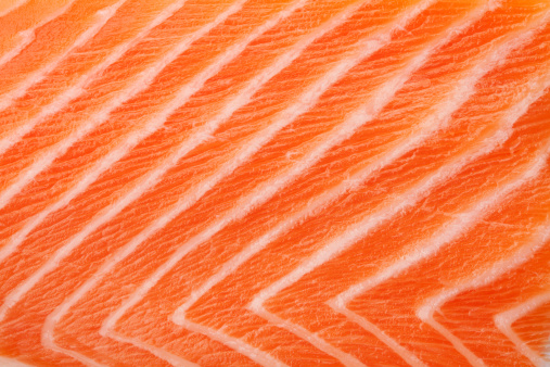 Fresh red salmon texture. Closeup