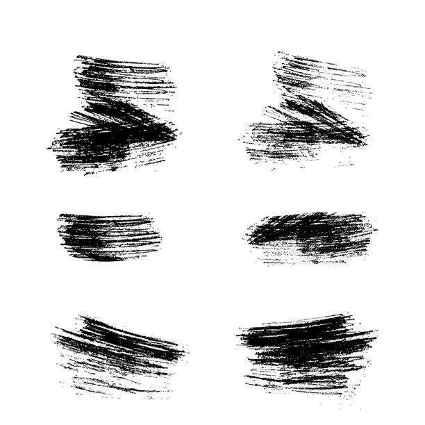 istock Set of 6 hand drawn pencil stroke scribbles. Grunge textured lines. Vector artistic brushes. 1088125584