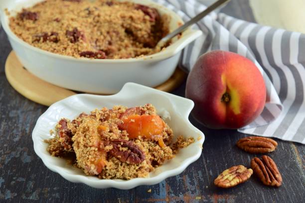 istock Homemade peach pecan crumble 1088129302