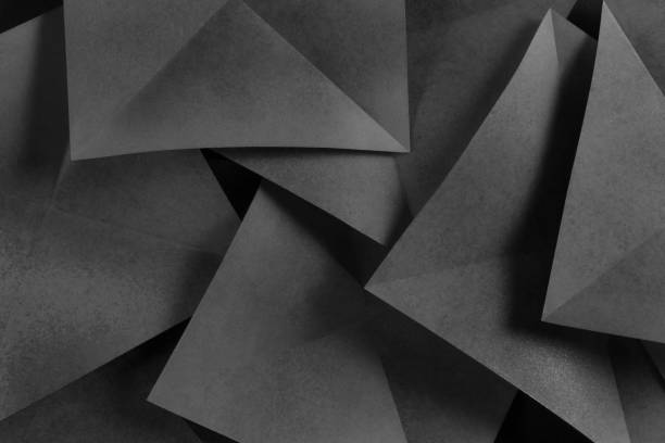 istock Composition of black paper, abstract background 1088132558