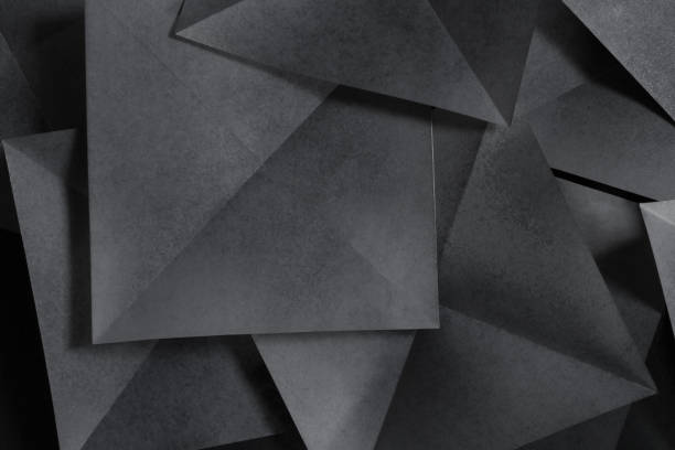 istock Composition of black paper, abstract background 1088132616