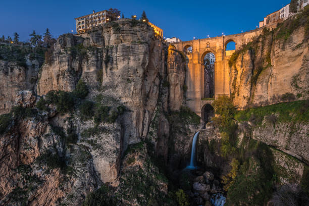 istock Night view of Ronda Bridge 1088138290