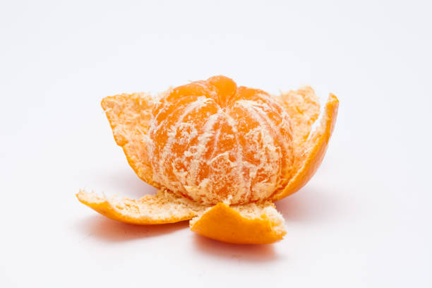 istock Peeled tangerine or mandarin orange isolated on white background 1088139738