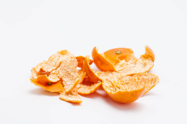 istock Peeled tangerine or mandarin orange isolated on white background 1088140026
