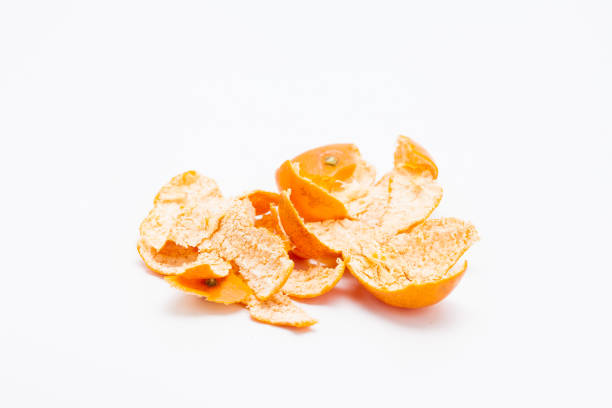 istock Peeled tangerine or mandarin orange isolated on white background 1088140032