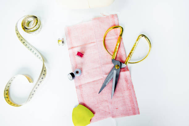 istock Creative sewing supplies and accessories on a table 1088146034
