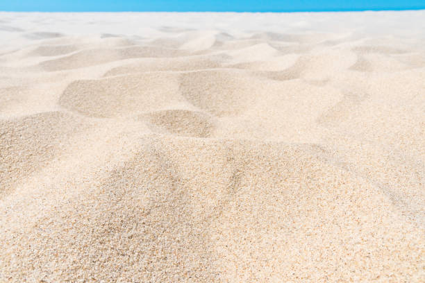 istock Sand beach sandy beach, view from above, imprint in the sand. 1088146206