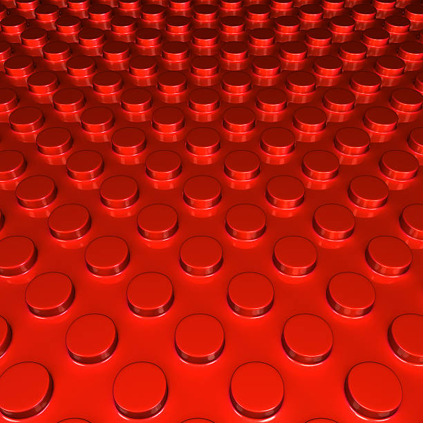 istock Metalic red round shape pettern background 108815292
