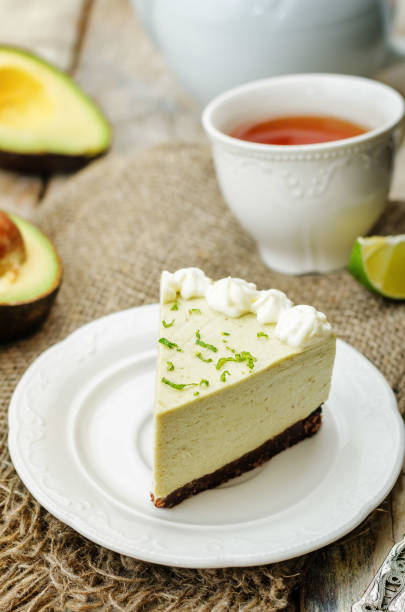 istock avocado lime cheesecake on a wood background 1088158290