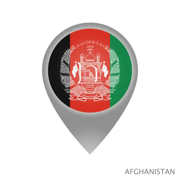 Vector illustration of Afghanistan point