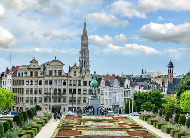 istock Brussels cityscape and City hall tower, Belgium 1088163096