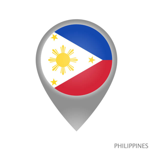 philippinen-punkt - philippines map manila philippines flag stock-grafiken, -clipart, -cartoons und -symbole