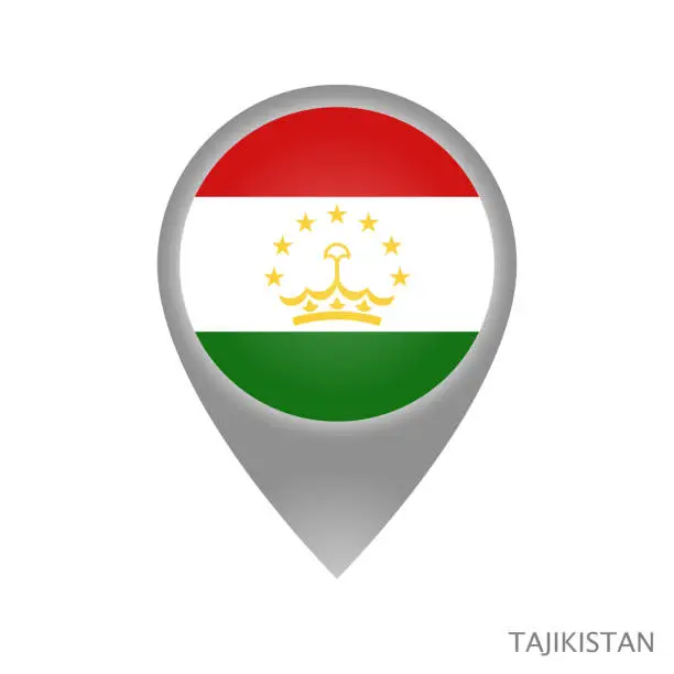 Vector illustration of Tajikistan point