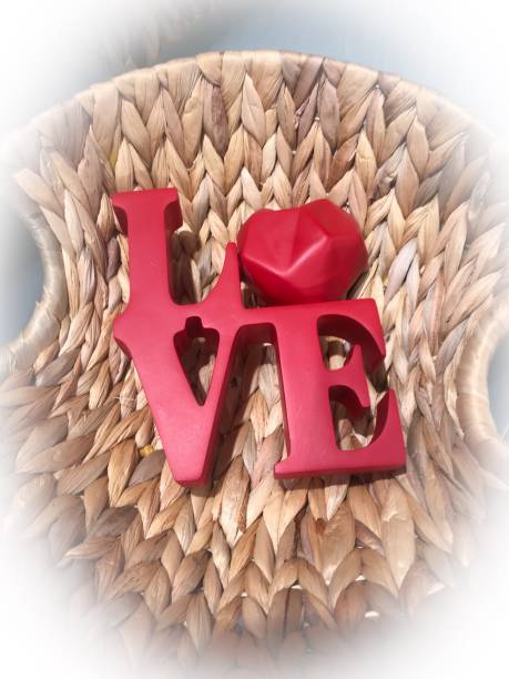 Valentine’s day massage love and red heart