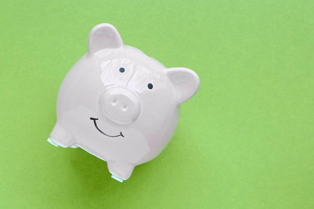 Piggybank and money tower