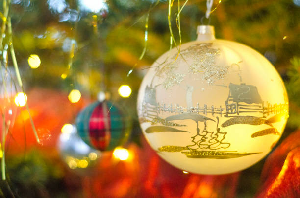 istock Christmas balls on christmas tree 1088181280