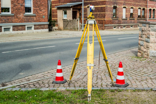 istock Road surveying geo
